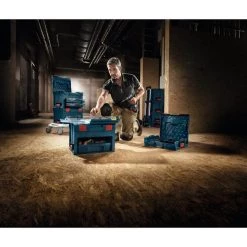 17.5 in. L x 14 in. W x 10 in. H Stackable Medium Tool Storage Hard Case by Bosch -Bosch outlet store blue bosch modular tool storage systems lboxx 3 44 1000