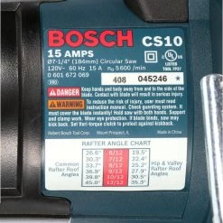 15 Amp 7-1/4 in. Corded Circular Saw with 24-Tooth Carbide Blade and Carrying Bag by Bosch -Bosch outlet store bosch circular saws cs10 44 1000