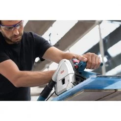 6-1/2 in. 13 Amp Corded Track Saw with Plunge Action and L-Boxx Carrying Case by Bosch -Bosch outlet store bosch circular saws gkt13 225l 76 1000