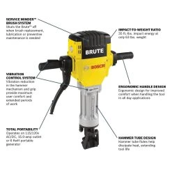 15 Amp Corded 1-1/8 in. Concrete Brute Demolition Breaker Hammer by Bosch -Bosch outlet store bosch demolition breaker hammers bh2760vc a0 1000