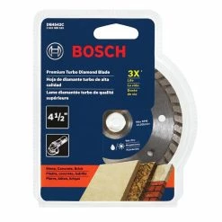 4-1/2 in. Small Angle Grinder Premium Turbo Rim Diamond Blade for Smooth Cut for Concrete and Masonry Materials by Bosch -Bosch outlet store bosch diamond blades db4542c c3 1000 1