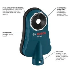 SDS-Max and SDS-Plus Universal Dust Collection Attachment for Concrete/Masonry Rotary Hammers by Bosch -Bosch outlet store bosch dust collector accessories hdc200 40 1000