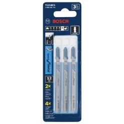 12 Teeth Bi-Metal T-Shank Jig Saw Blade Set for Cutting Medium-Thin Metals (3-Pack) by Bosch