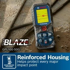 BLAZE 165 ft. Laser Distance Tape Measuring Tool with Color Screen and Measurement Rounding Functionality by Bosch -Bosch outlet store bosch laser distance measurer glm165 22 c3 1000