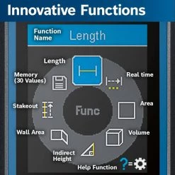BLAZE 165 ft. Green Laser Distance Tape Measuring Tool with Color Screen and Measurement Rounding Functionality by Bosch -Bosch outlet store bosch laser distance measurer glm165 25g 77 1000