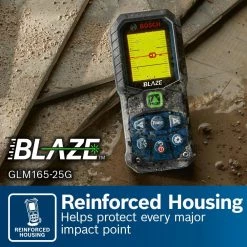 BLAZE 165 ft. Green Laser Distance Tape Measuring Tool with Color Screen and Measurement Rounding Functionality by Bosch -Bosch outlet store bosch laser distance measurer glm165 25g c3 1000