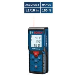 BLAZE 165 ft. Laser Distance Tape Measuring Tool with Area and Volume by Bosch -Bosch outlet store bosch laser distance measurer glm165 40 1d 1000