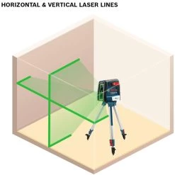 40 ft. Green Cross Line Laser Level Self Leveling with VisiMax Technology, 360 Degree Mounting Device and Carrying Pouch by Bosch -Bosch outlet store bosch laser level gll 40 20 g 40 1000