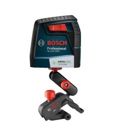 40 ft. Green Cross Line Laser Level Self Leveling with VisiMax Technology, 360 Degree Mounting Device and Carrying Pouch by Bosch -Bosch outlet store bosch laser level gll 40 20 g 77 1000