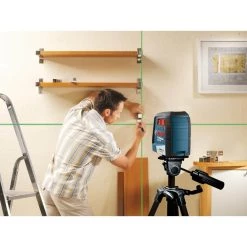 40 ft. Green Cross Line Laser Level Self Leveling with VisiMax Technology, 360 Degree Mounting Device and Carrying Pouch by Bosch -Bosch outlet store bosch laser level gll 40 20 g c3 1000