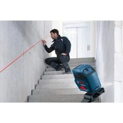 50 ft. Cross Line Laser Level Self Leveling with VisiMax Technology, L-Bracket Adjustable Mount and Hard Carrying Case by Bosch -Bosch outlet store bosch laser level gll 50 c3 1000