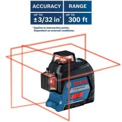 200 ft. Red 360-Degree Laser Level Self Leveling with Visimax Technology, Fine Adjustment Mount and Hard Carrying Case by Bosch -Bosch outlet store bosch laser level gll3 300 66 1000