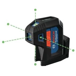 125 ft. Green 5-Point Self-Leveling Laser with VisiMax Technology, Integrated MultiPurpose Mount, and Hard Carrying Case by Bosch