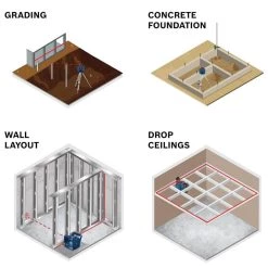 800 ft. Rotary Laser Level Complete Kit Self Leveling with Hard Carrying Case by Bosch -Bosch outlet store bosch laser level grl 800 20 hvk 40 1000