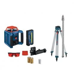 REVOLVE 2000 ft. Horizontal Rotary Laser Self Leveling Complete Kit with Manual Dual Slope by Bosch