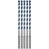1/4 in. x 4 in. x 6 in. BlueGranite Turbo Carbide Hammer Drill Bit for Concrete, Stone, and Masonry Drilling (5-Pack) by Bosch