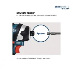 3/8 in. x 4 in. x 6 in. Blue Granite Turbo Carbide Hammer Drill Bit for Concrete, Stone and Masonry Drilling by Bosch -Bosch outlet store bosch masonry drill bits hcbg12t a0 1000