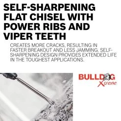 Bulldog Xtreme 1-1/2 in. x 10 in. SDS-Plus Hammer Steel Self-Sharpening Tile Chisel by Bosch -Bosch outlet store bosch masonry drill bits hs1465 66 1000