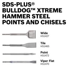Bulldog Xtreme 1-1/2 in. x 10 in. SDS-Plus Hammer Steel Self-Sharpening Tile Chisel by Bosch -Bosch outlet store bosch masonry drill bits hs1465 77 1000