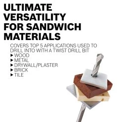 Daredevil 3/8 in. Multipurpose Tungsten Carbide Drill Bit for Drilling Tile, Masonry, Wood, Metal, and Concrete by Bosch -Bosch outlet store bosch masonry drill bits mp12 1d 1000