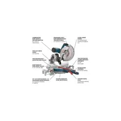 15 Amp 12 in. Corded Dual-Bevel Sliding Glide Miter Saw with 60 Tooth Saw Blade by Bosch -Bosch outlet store bosch miter saws gcm12sd 4f 1000