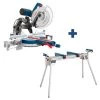 12 in. DUAL-BEVEL GLIDE MITER SAW with FOLDING-LEG MITER SAW STAND by Bosch