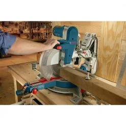 12 in. DUAL-BEVEL GLIDE MITER SAW with FOLDING-LEG MITER SAW STAND by Bosch -Bosch outlet store bosch miter saws gcm12sd t1b 77 1000