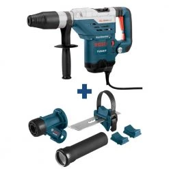 13 Amp 1-5/8 in. SDS-Max Corded Rotary Hammer Drill with Handle, Case, Bonus SDS-Max, Spline Chiseling Dust Attachment by Bosch