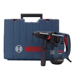 8 Amp 1-1/8 in. Corded Variable Speed SDS-Plus Concrete/Masonry Rotary Hammer Drill with Carrying Case by Bosch