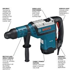13.5 Amp 1-3/4 in. Corded Variable Speed SDS-Max Concrete/Masonry Rotary Hammer Drill with Carrying Case by Bosch -Bosch outlet store bosch rotary hammers rh745 40 1000