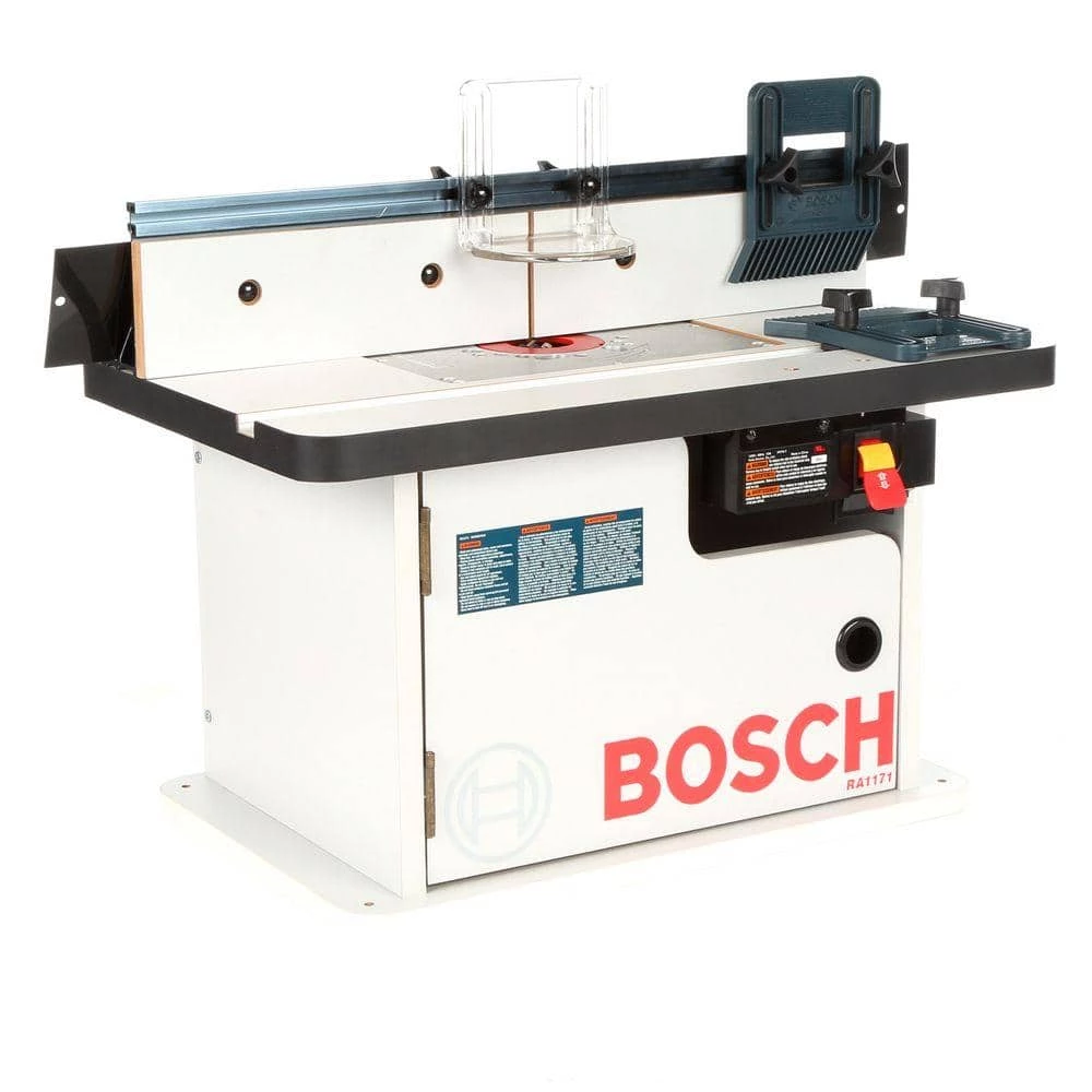 25-1/2 in. x 15-7/8 in. Benchtop Laminated MDF Top Cabinet Style Router Table with 2 Dust Collection Ports by Bosch 1 25-1/2 in. x 15-7/8 in. Benchtop Laminated MDF Top Cabinet Style Router Table with 2 Dust Collection Ports by Bosch