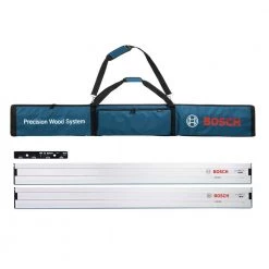 63 In. Aluminum Track Saw Tracks and Connector Kit with Carrying Bag (10-Piece) by Bosch