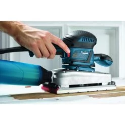 3.4 Amp 1/2 in. Corded Electric Finishing Orbital Sander Kit with Vibration Control for 4.5 in. x 9 in. Sheets by Bosch -Bosch outlet store bosch sheet sanders os50vc 1d 1000