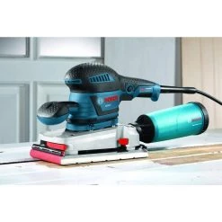 3.4 Amp 1/2 in. Corded Electric Finishing Orbital Sander Kit with Vibration Control for 4.5 in. x 9 in. Sheets by Bosch -Bosch outlet store bosch sheet sanders os50vc 77 1000