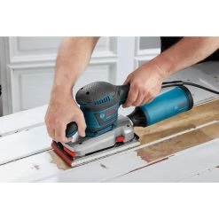 3.4 Amp 1/2 in. Corded Electric Finishing Orbital Sander Kit with Vibration Control for 4.5 in. x 9 in. Sheets by Bosch -Bosch outlet store bosch sheet sanders os50vc a0 1000