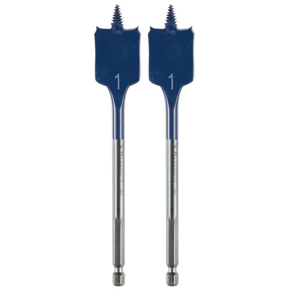 Daredevil 1 in. x 6 in. Spade Bit Set (2-Pack) by Bosch 1 Daredevil 1 in. x 6 in. Spade Bit Set (2-Pack) by Bosch
