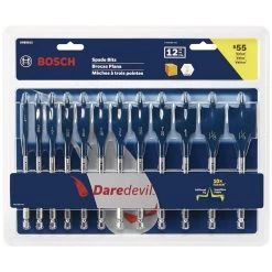 Daredevil High Carbon Steel Standard Spade Bit Set (12-Piece) by Bosch -Bosch outlet store bosch spade drill bits dsb5012 a0 1000