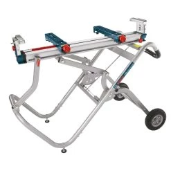 Portable Folding Gravity Rise Miter Saw Stand with Wheels by Bosch