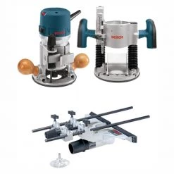 12 Amp 2-1/4 HP Plunge and Fixed Base Corded Router Kit with Bonus Guide, Dust Extraction Hood and Adapter by Bosch