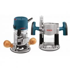 12 Amp 2-1/4 HP Plunge and Fixed Base Corded Router Kit with Bonus Guide, Dust Extraction Hood and Adapter by Bosch -Bosch outlet store bosch wood routers 1617evspkra1054 66 1000